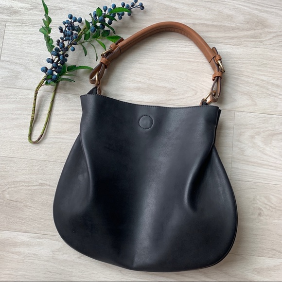 Sole Society Handbags - Sole society black leather shoulder bag/ hobo